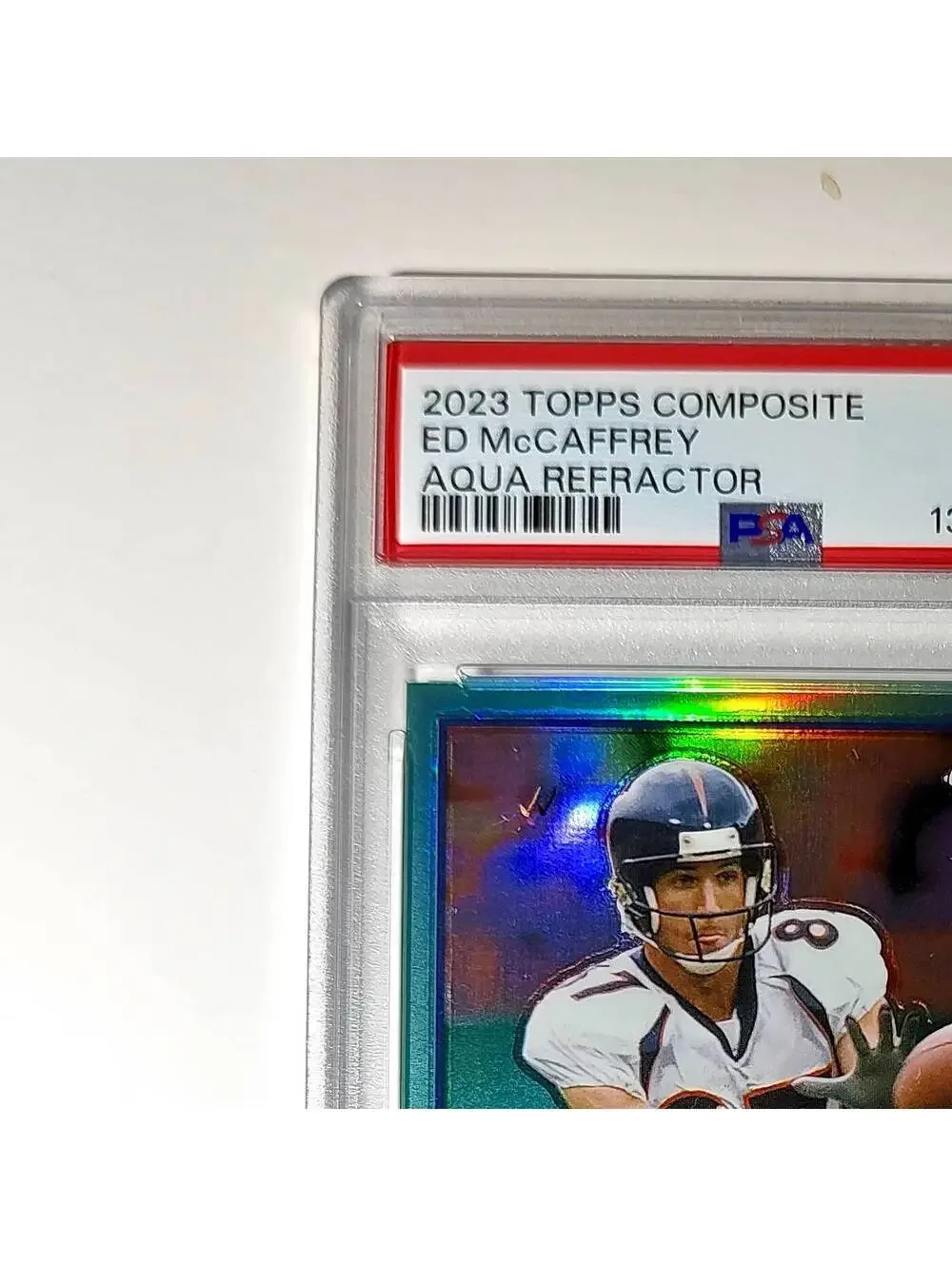 Ed McCaffrey 2023 Topps Chrome 159/199 #42 Aqua Refractors PSA 10 Gem Mint
